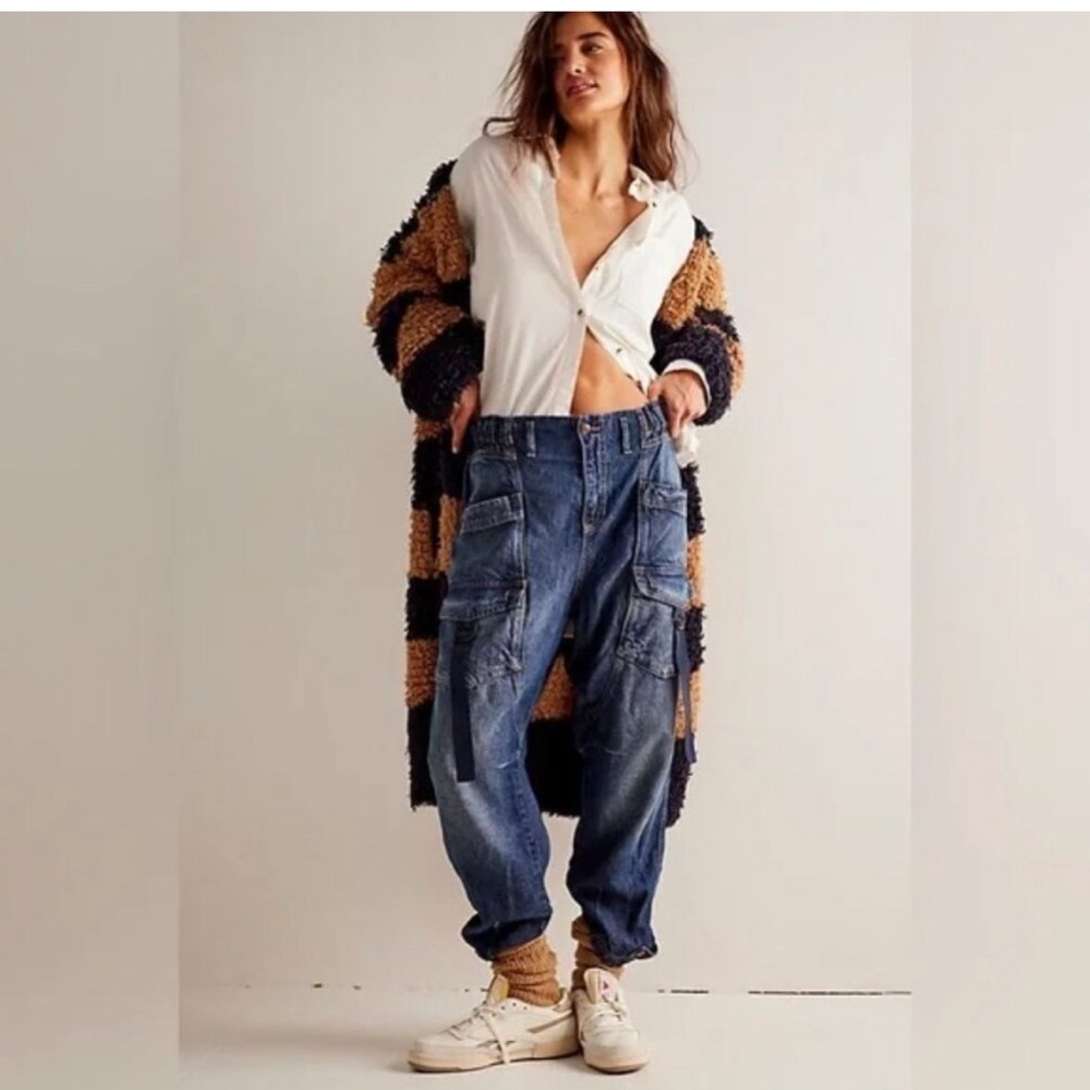 We The Free Hazel Pull On Utility Jeans In Dark And Stormy NWOT Size Small